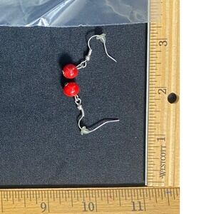 Red Beaded Dangle Earrings Women Fashion‎ Jewelry